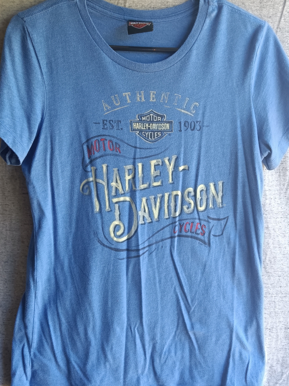 Harley-Davidson Blue Graphic T-Shirt Panama City Beach Florida